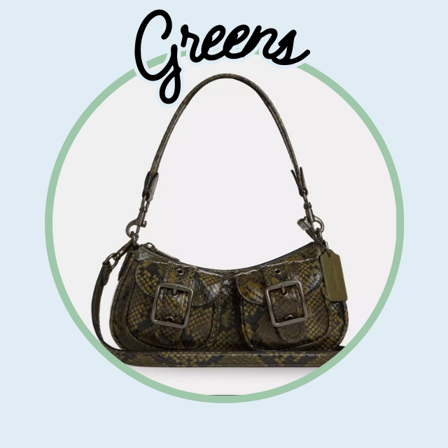Neon Green Olive Y2K Vintage Coach Bags Purses