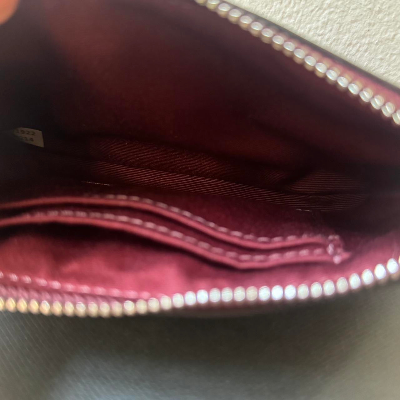 New Coach Wristlet Wallet Red signature embossed Sparkle wallet in box