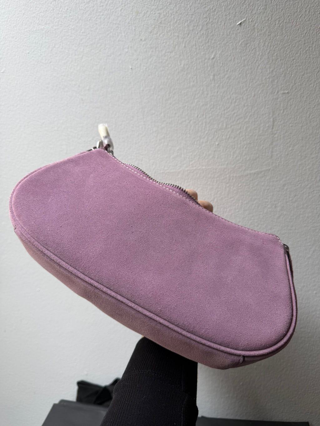 Coach Suede Ashton Bag Silver Hardware Purple
