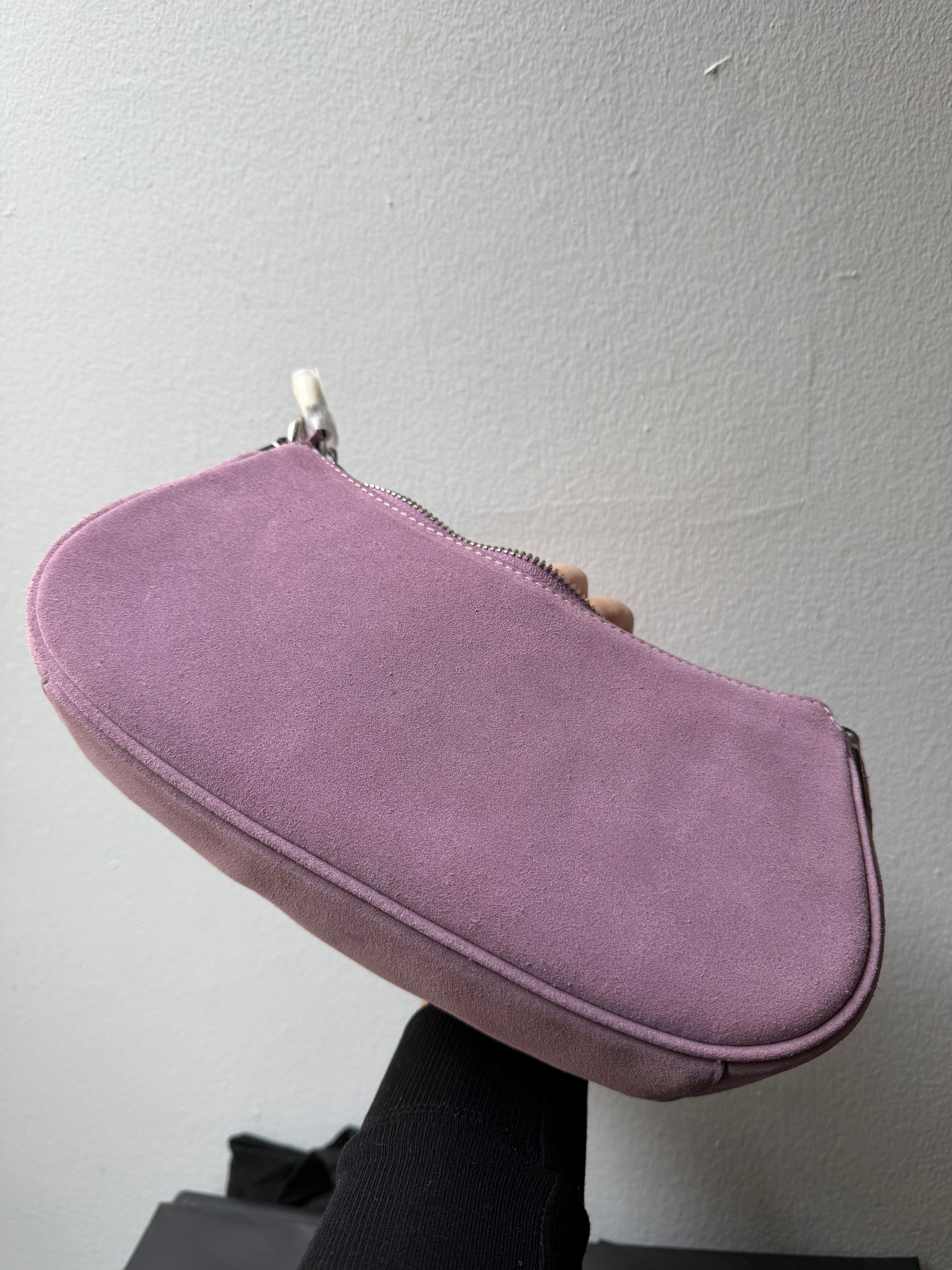 Coach Suede Ashton Bag Silver Hardware Purple