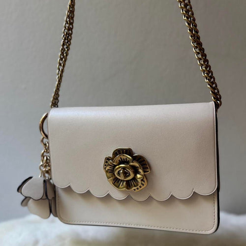Coach Bowery Crossbody With Tea Rose Turnlock + Charm