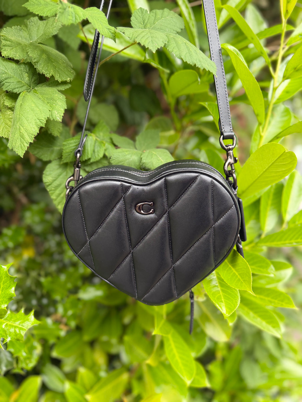 Heart Crossbody Bag with Nappa Leather Quilting