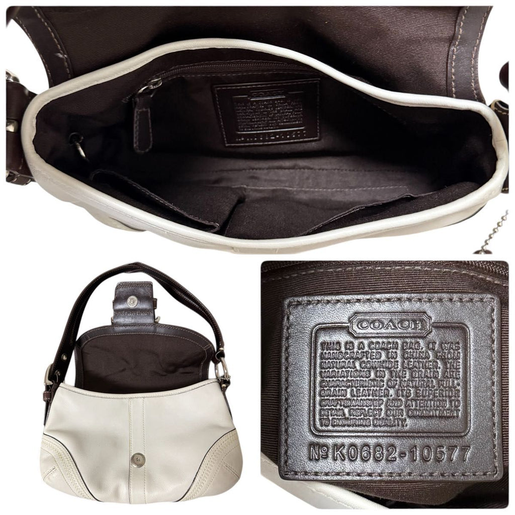 Coach Soho White & Brown 10577
