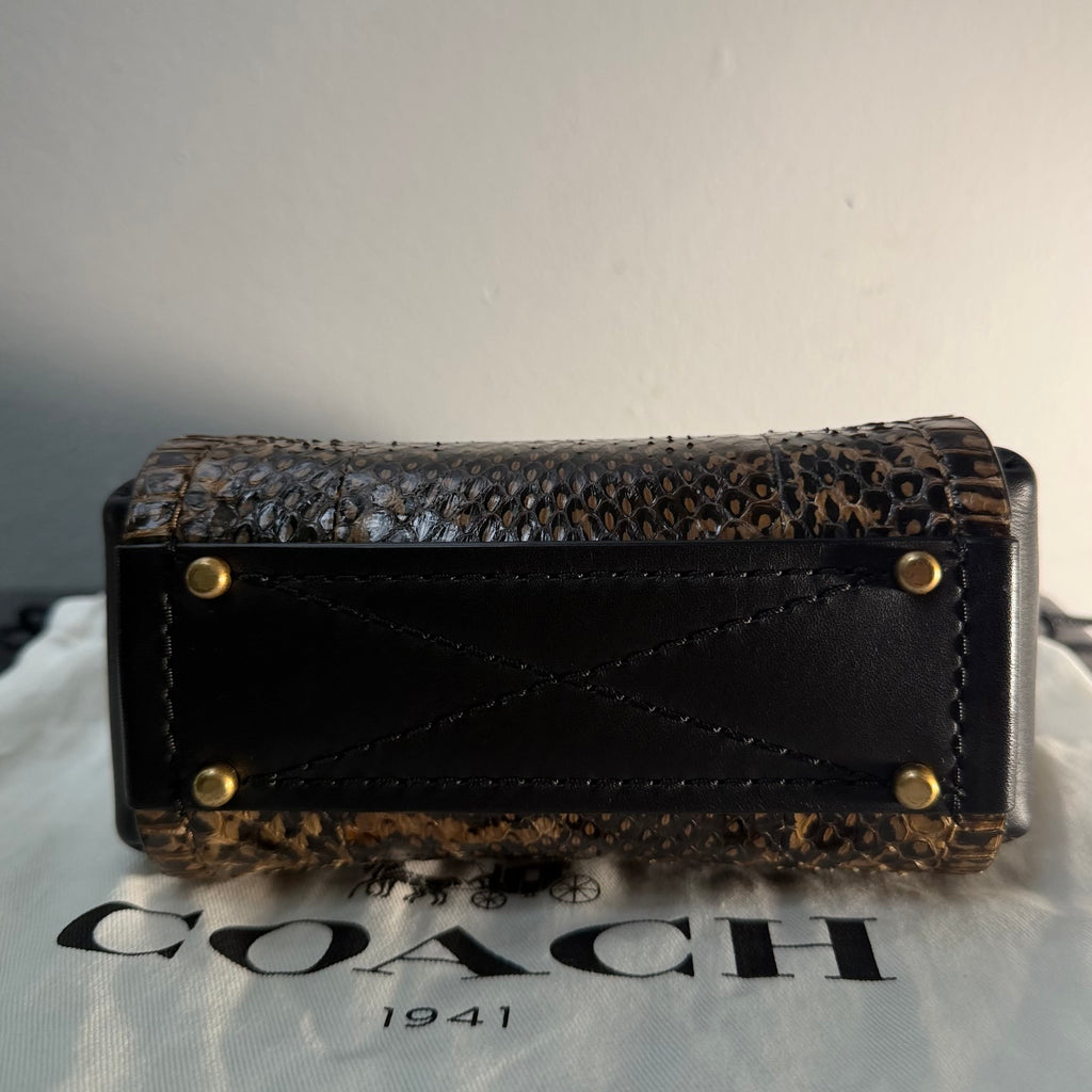 Coach Troupe Tote 16 in Snakeskin Black Brown Multi Style 79295