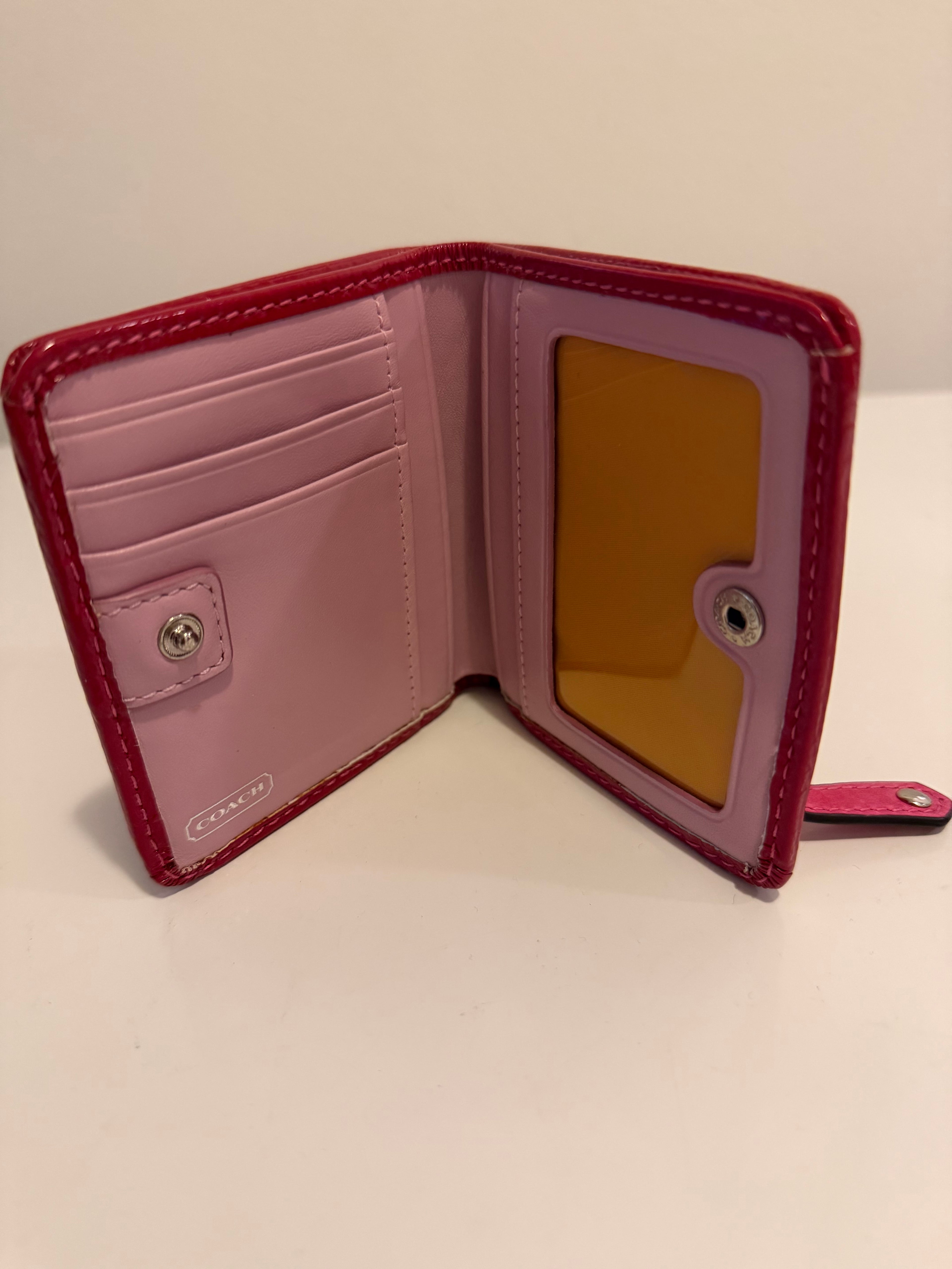 Coach + Wallet Madison Op Art Sabrina Pink handbag satchel 12947