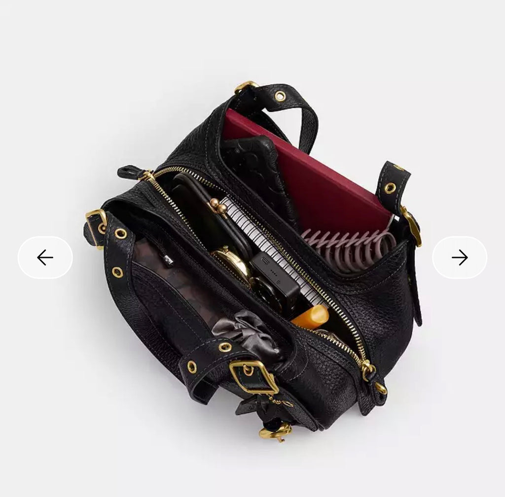 Coach Black pebbled Drifter 31