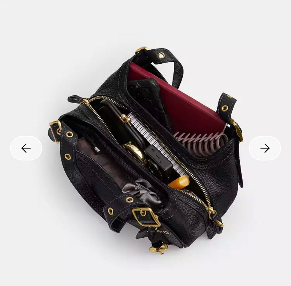 Coach Black pebbled Drifter 31