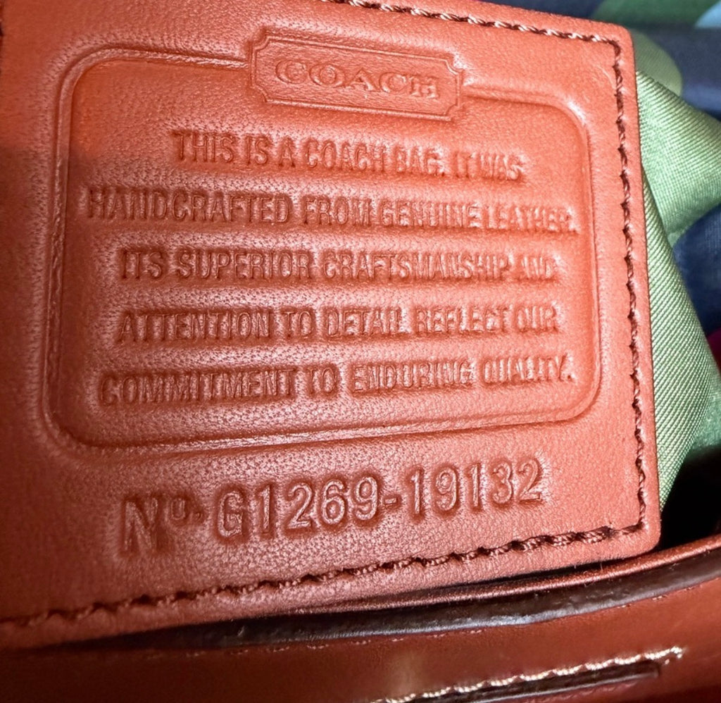 Vintage  Coach Willis Legacy 70th Anniversary Vermillion Leather Handbag 19132