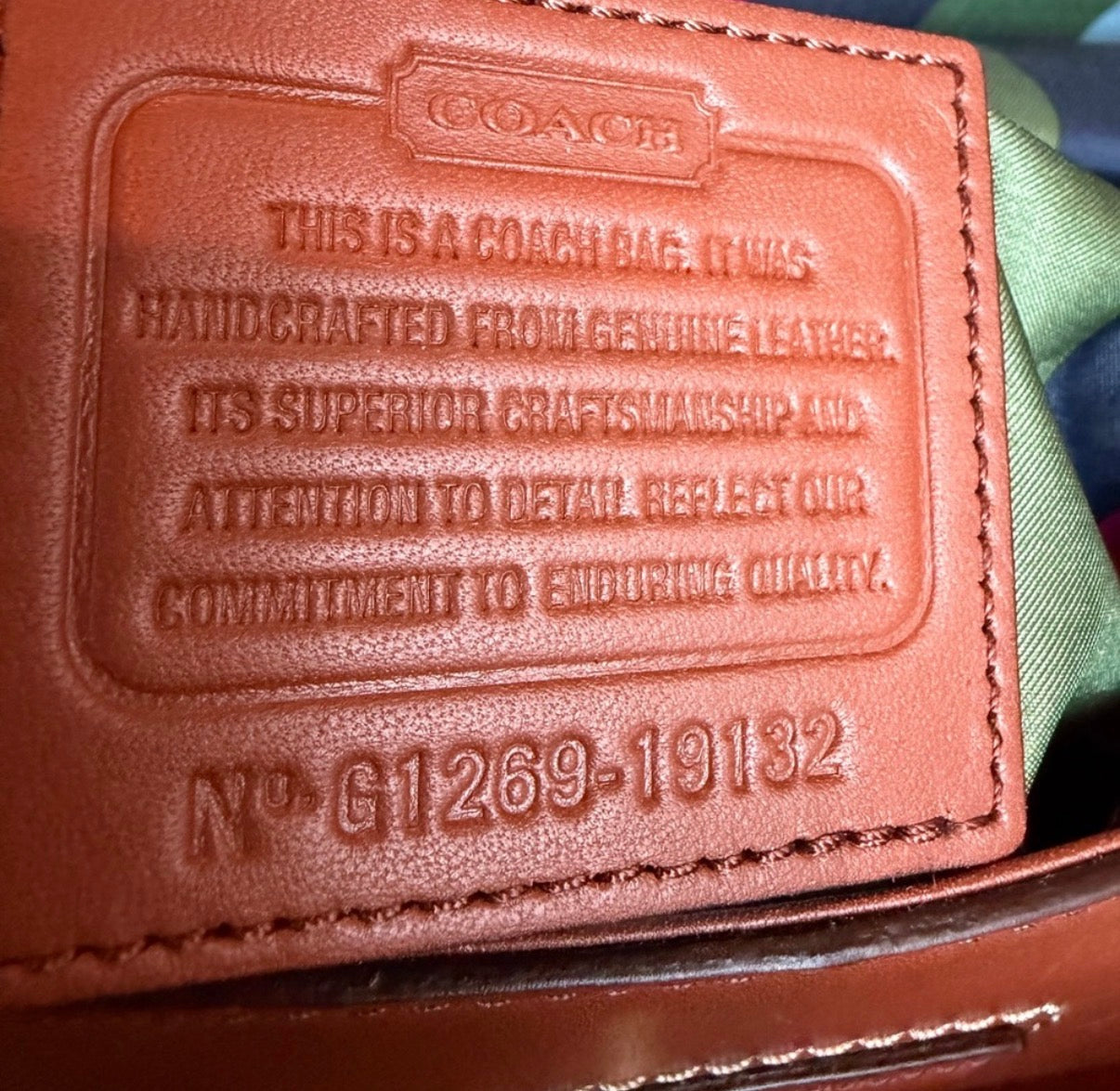 Vintage  Coach Willis Legacy 70th Anniversary Vermillion Leather Handbag 19132