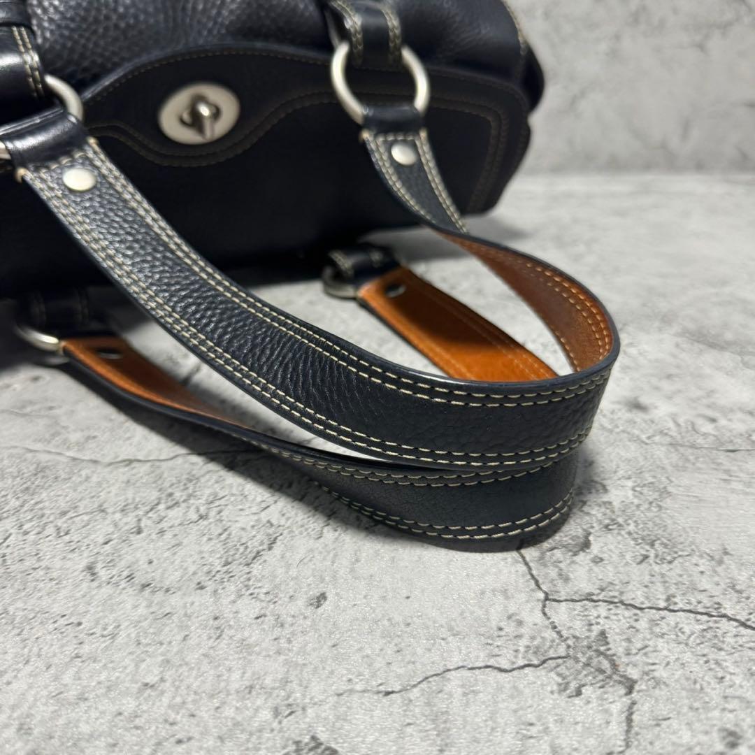 COACH Chelsea Satchel Satchel Black Leather Turnlock 10134