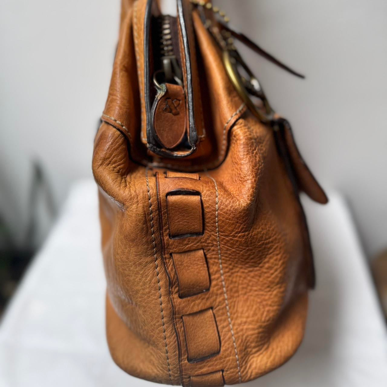 Coach 65th Limited Edition Ed Thompson Legacy Doctor Premium Leather Satchel Shoulder Bag Tan 11373