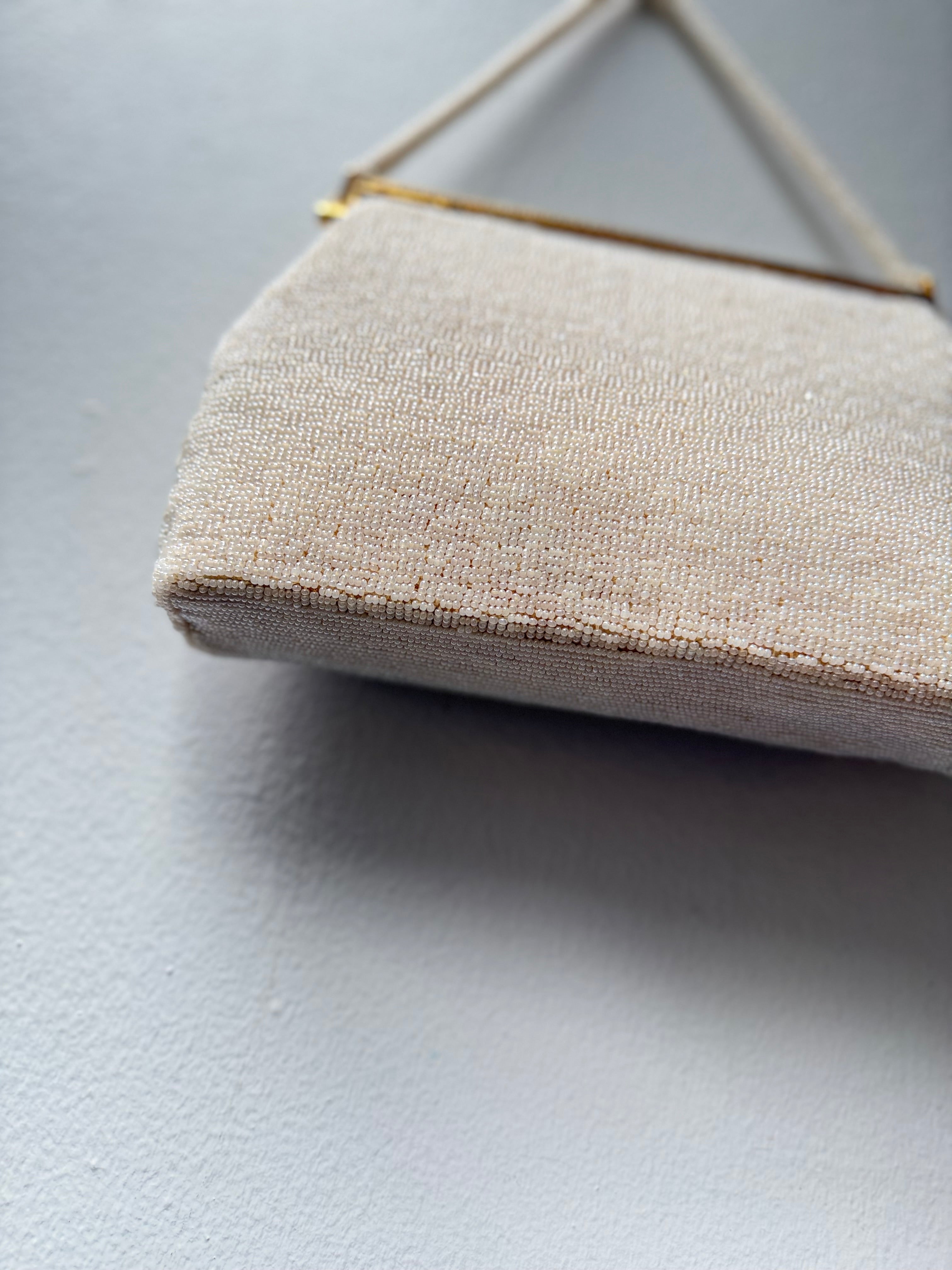 1950’s French Needlepoint Floral Hand Beaded Handbag