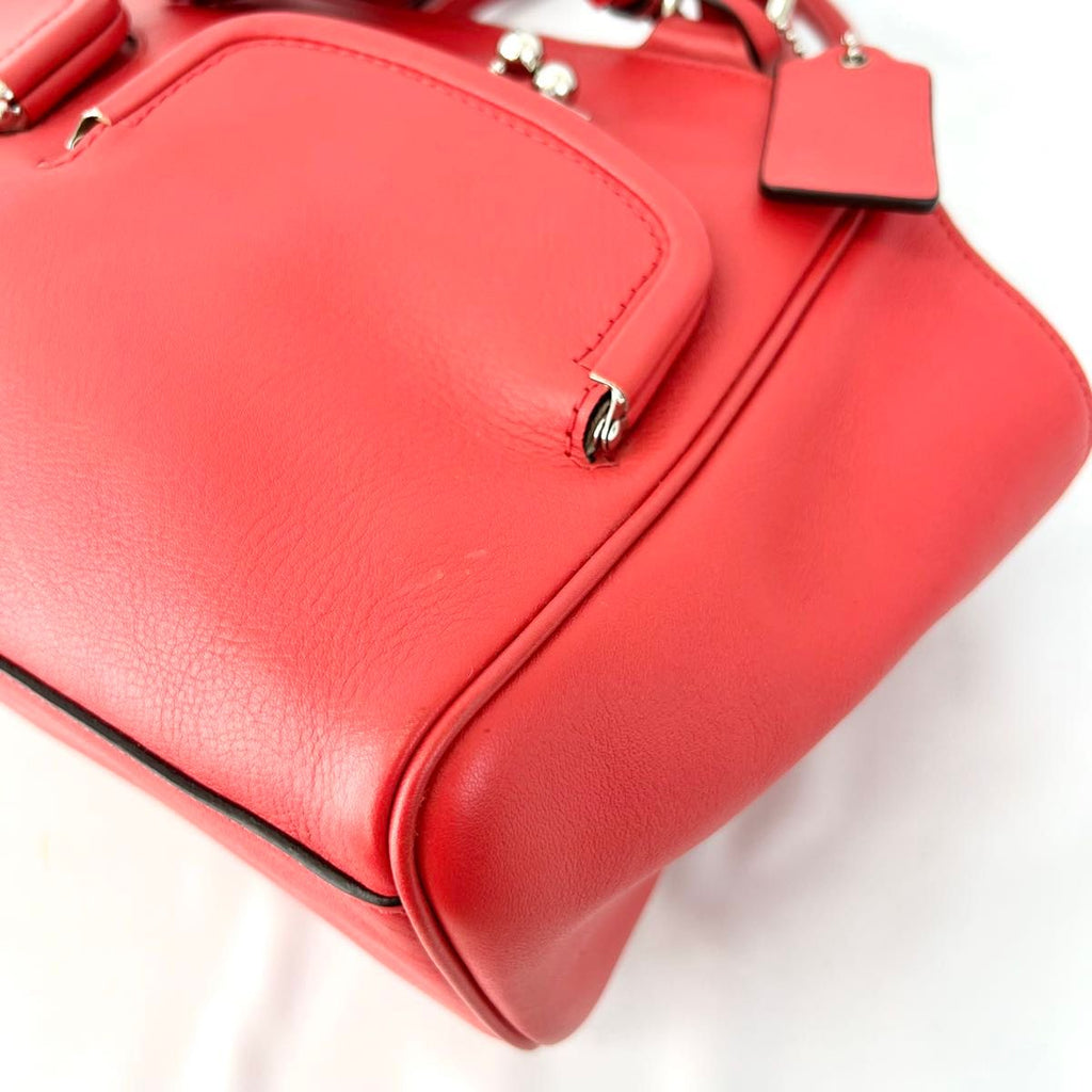 Coach Taylor Legacy Double Kisslocks Archive 21197 Coral Satchel