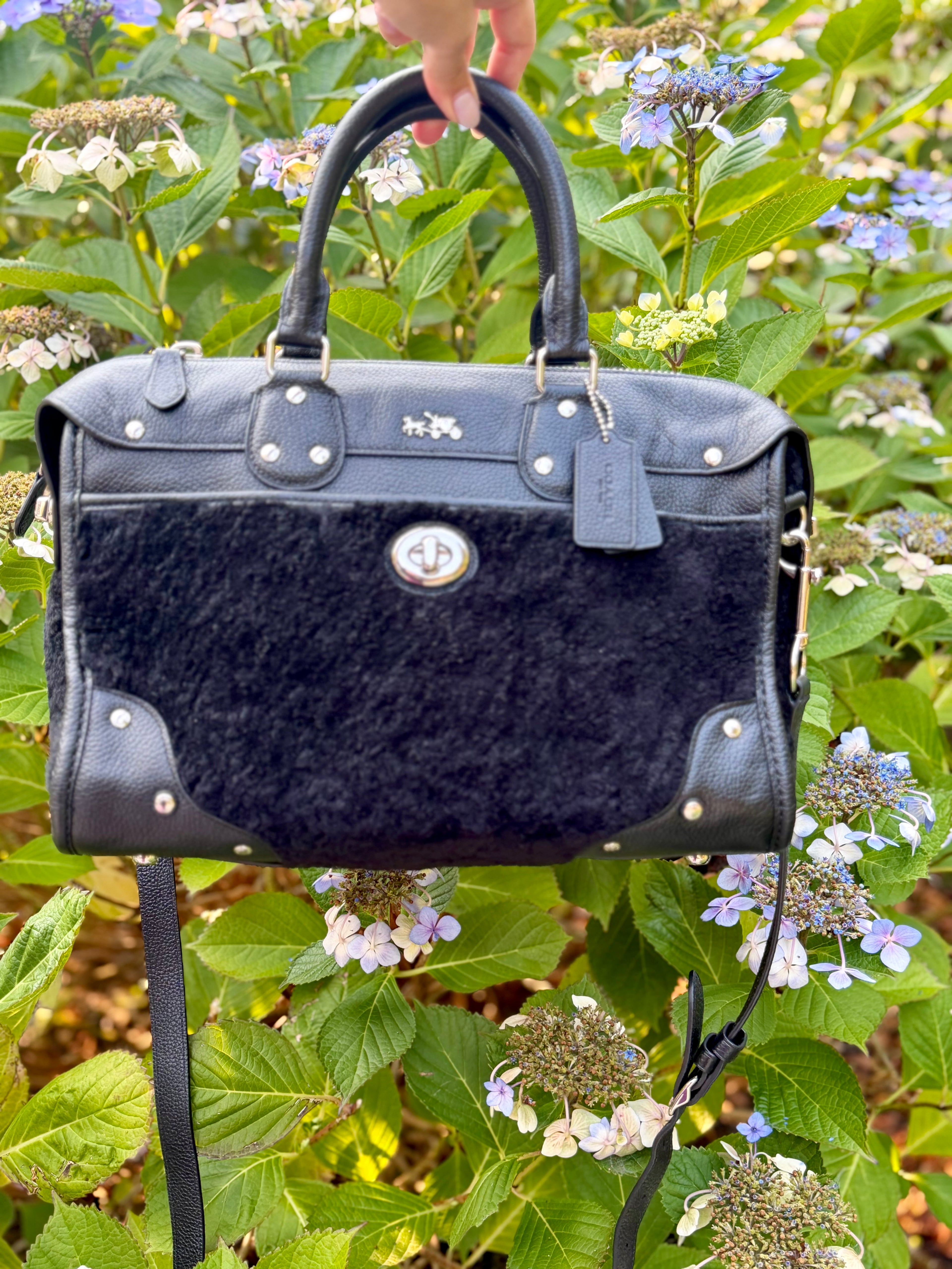 Coach Rhyder Satchel in Shearling