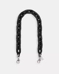 Coach Leather covered Chain Strap Silver hardware