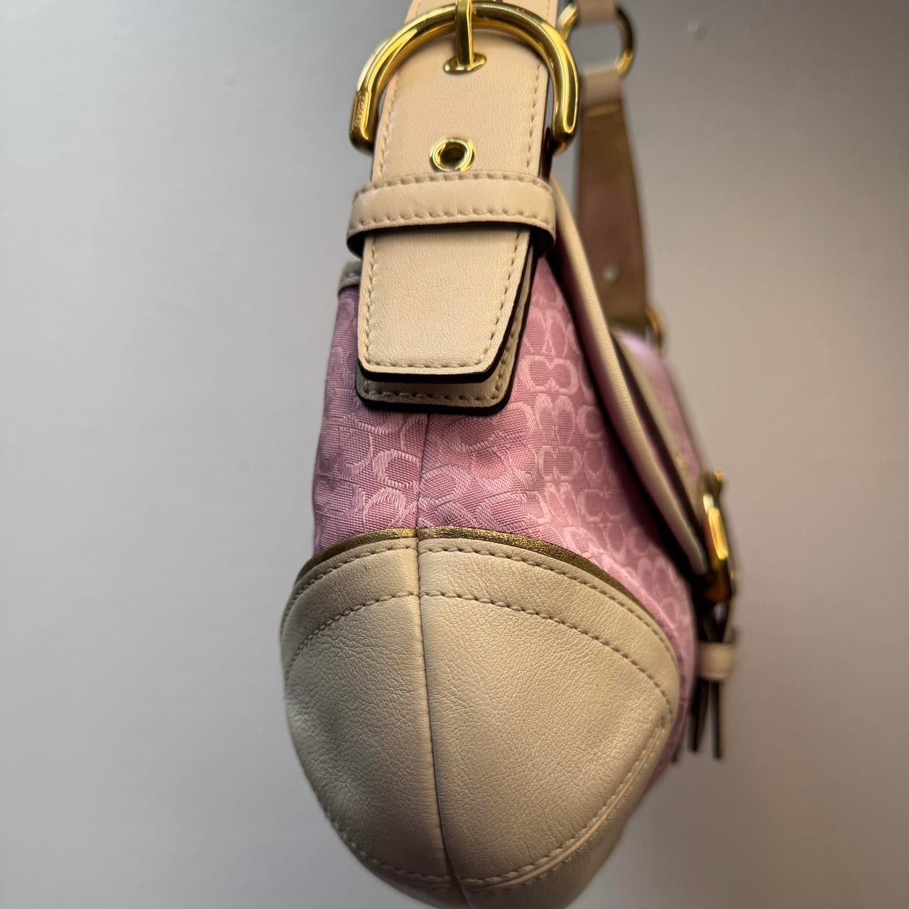 Coach Pink Signature Shoulder Soho 1456