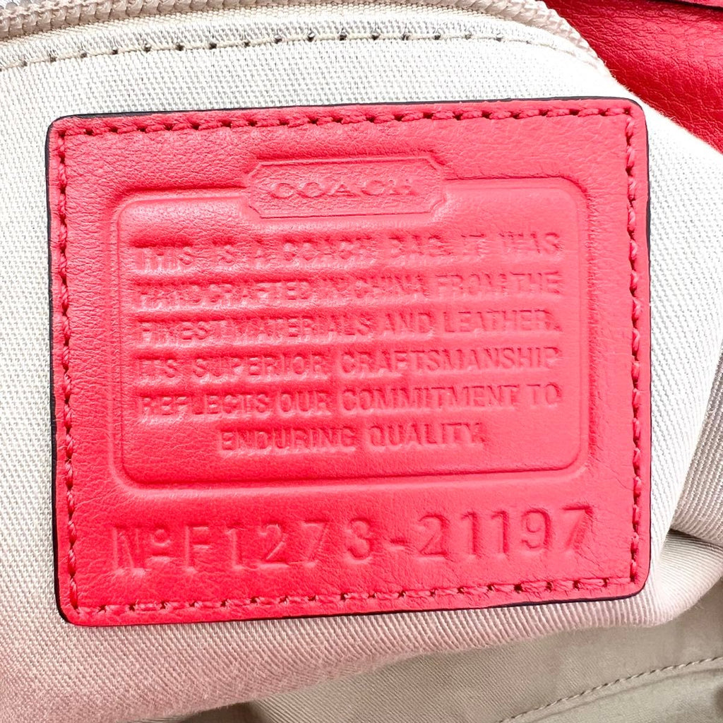 Coach Taylor Legacy Double Kisslocks Archive 21197 Coral Satchel