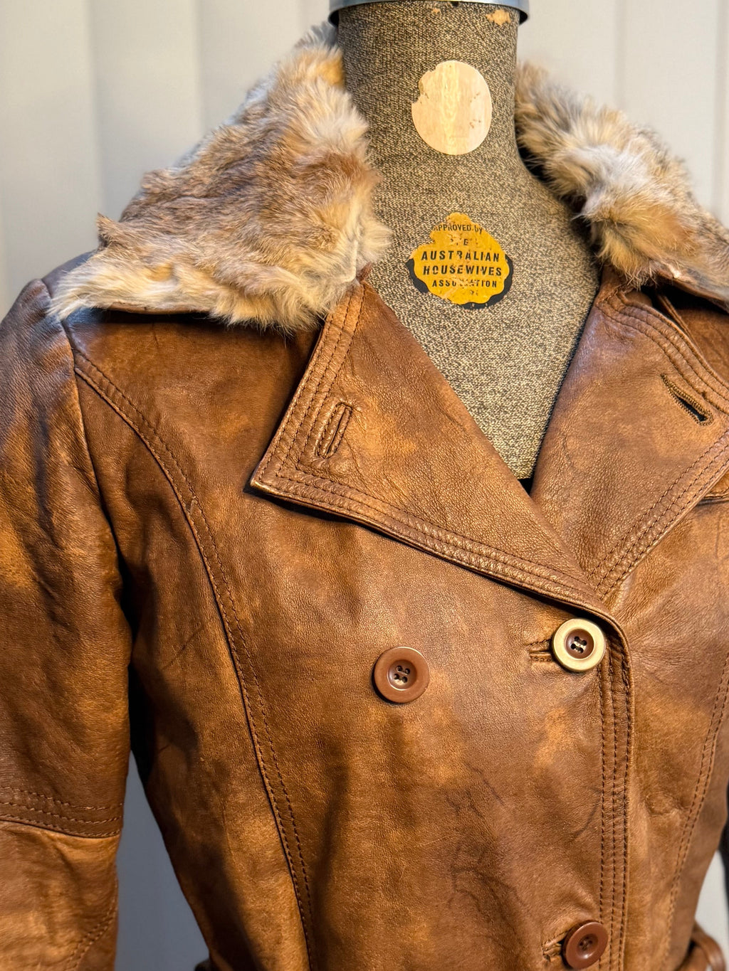 SZ XS Danier Waxed Suede Leather Jacket RemovableRabbit Fur Collar