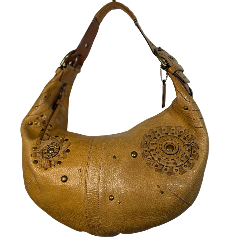 Coach Mia Tan Soho Leather Shoulder Bag/Hobo w/Embellishments 10063