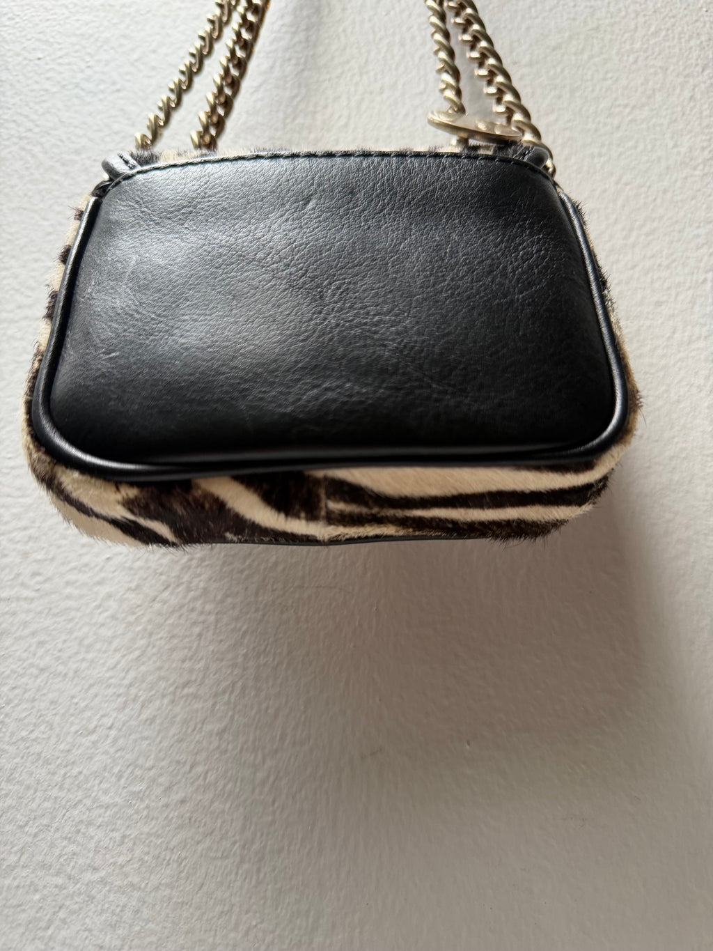 Banana Republic  Zebra Calf Hair Mini Crossbody Bag