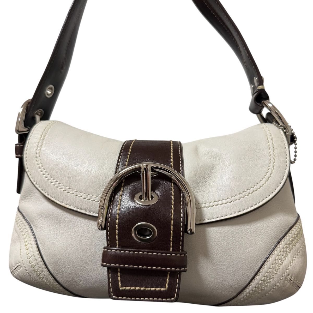 Coach Soho White & Brown 10577