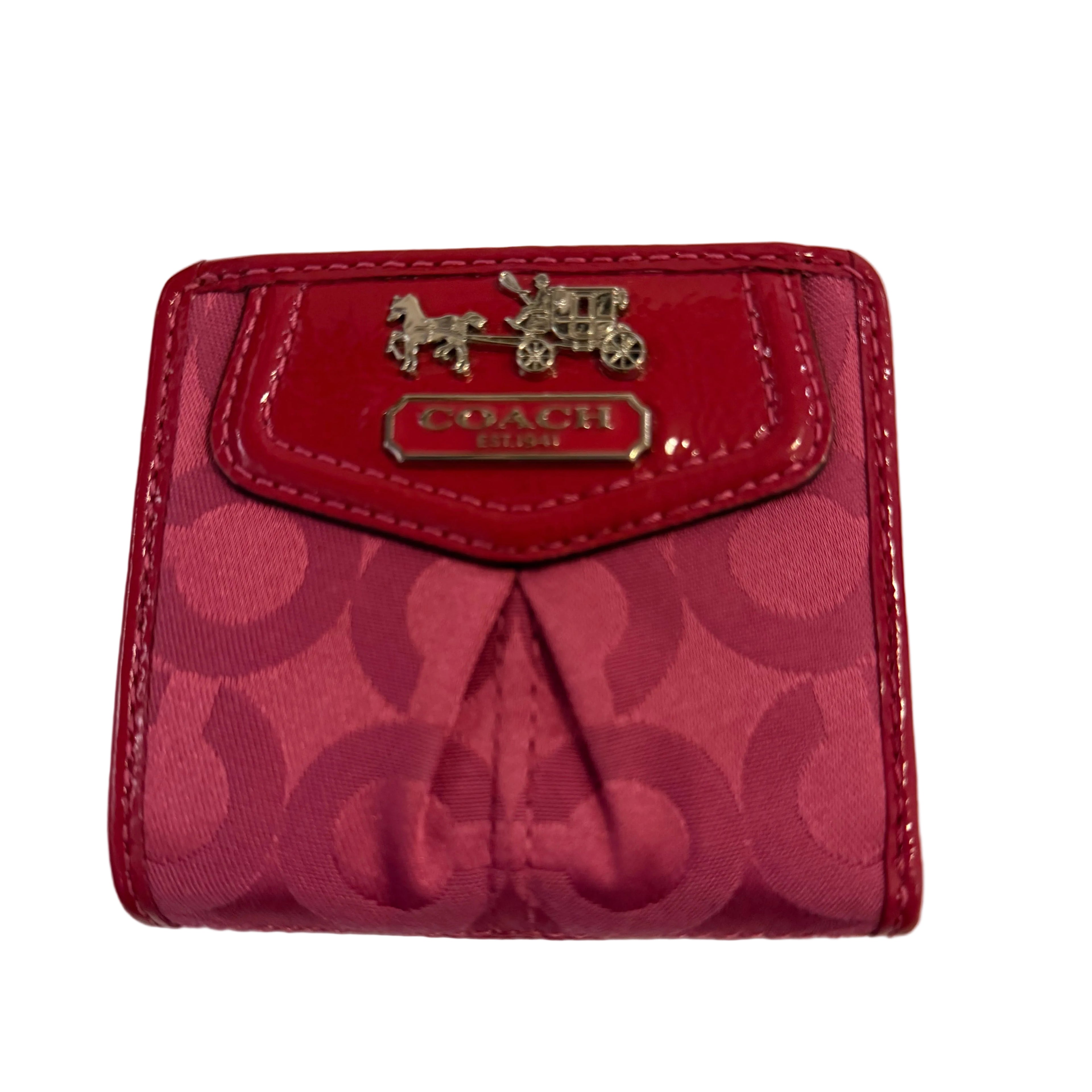 Coach + Wallet Madison Op Art Sabrina Pink handbag satchel 12947