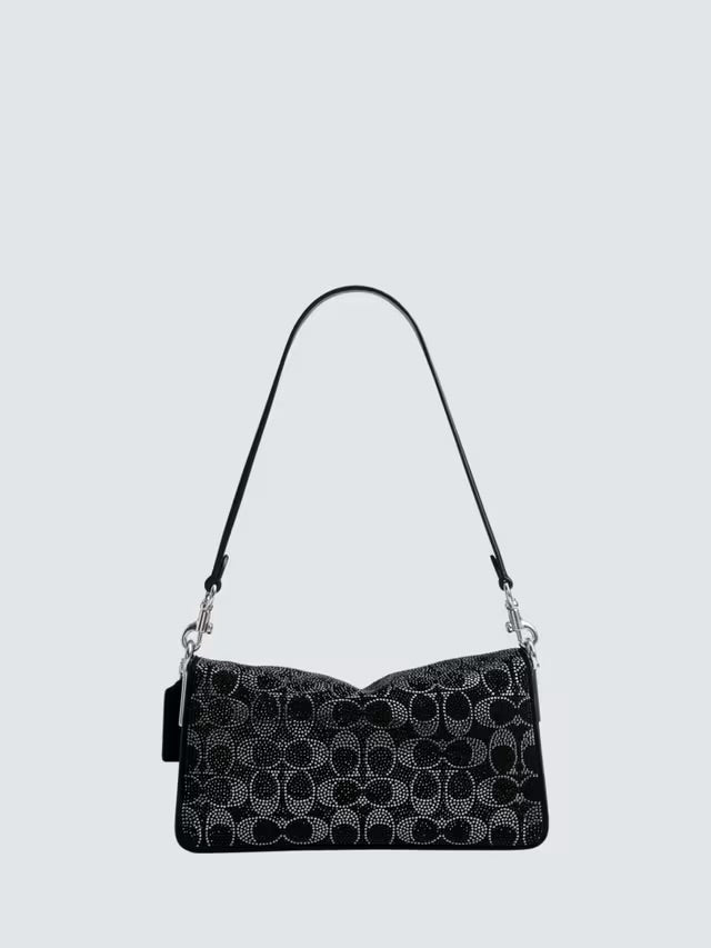 Coach Crystal Signature tabby shoulder bag 26 black