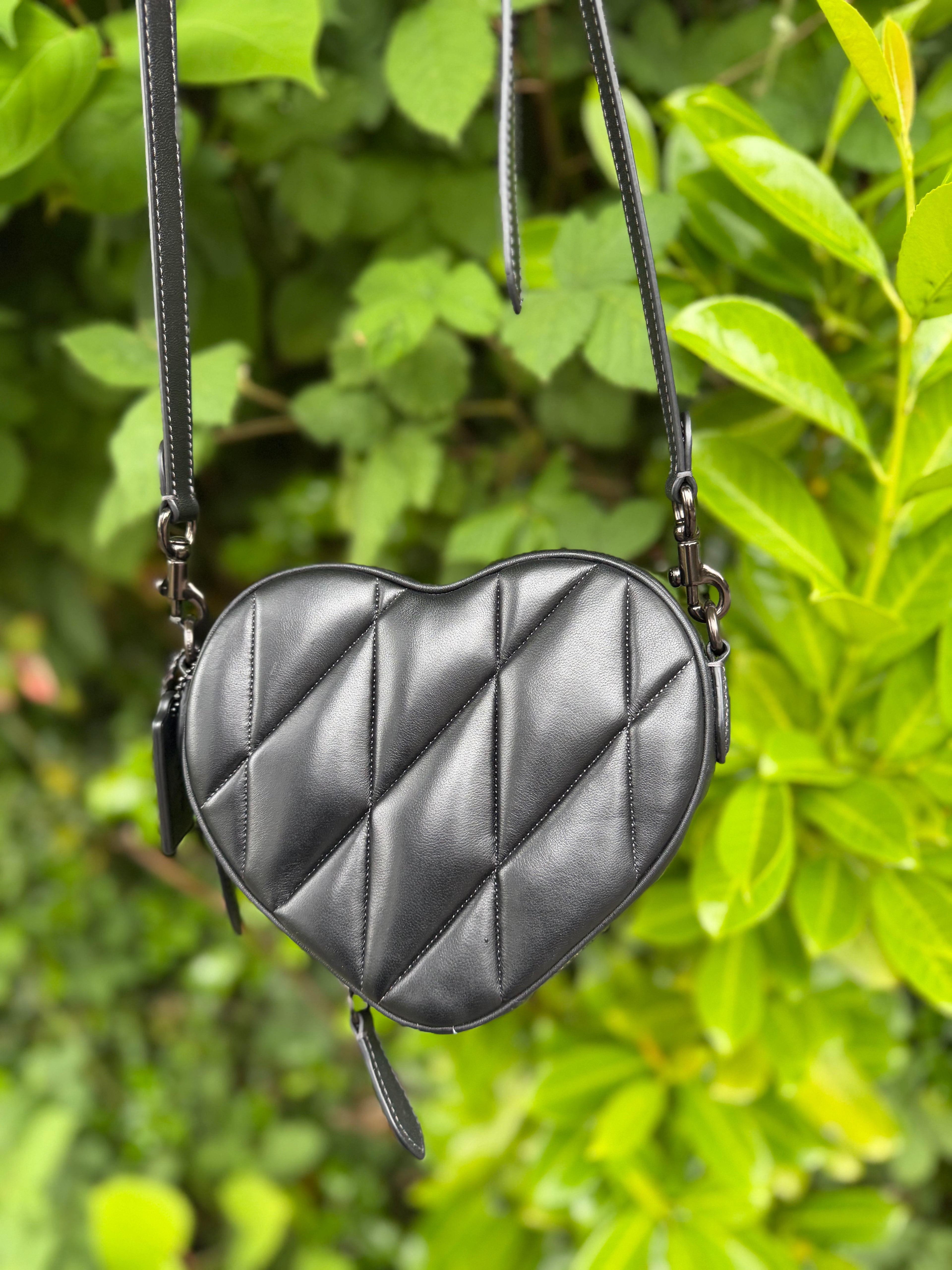 Heart Crossbody Bag with Nappa Leather Quilting