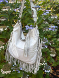 Rare Limited Coach Soho Fringe Kiki Hobo Shoulder Hobo Bag  Leather 11913 White