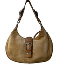 Coach Moon Bag Suede with Leather Trim Shoulder Hobo 7559