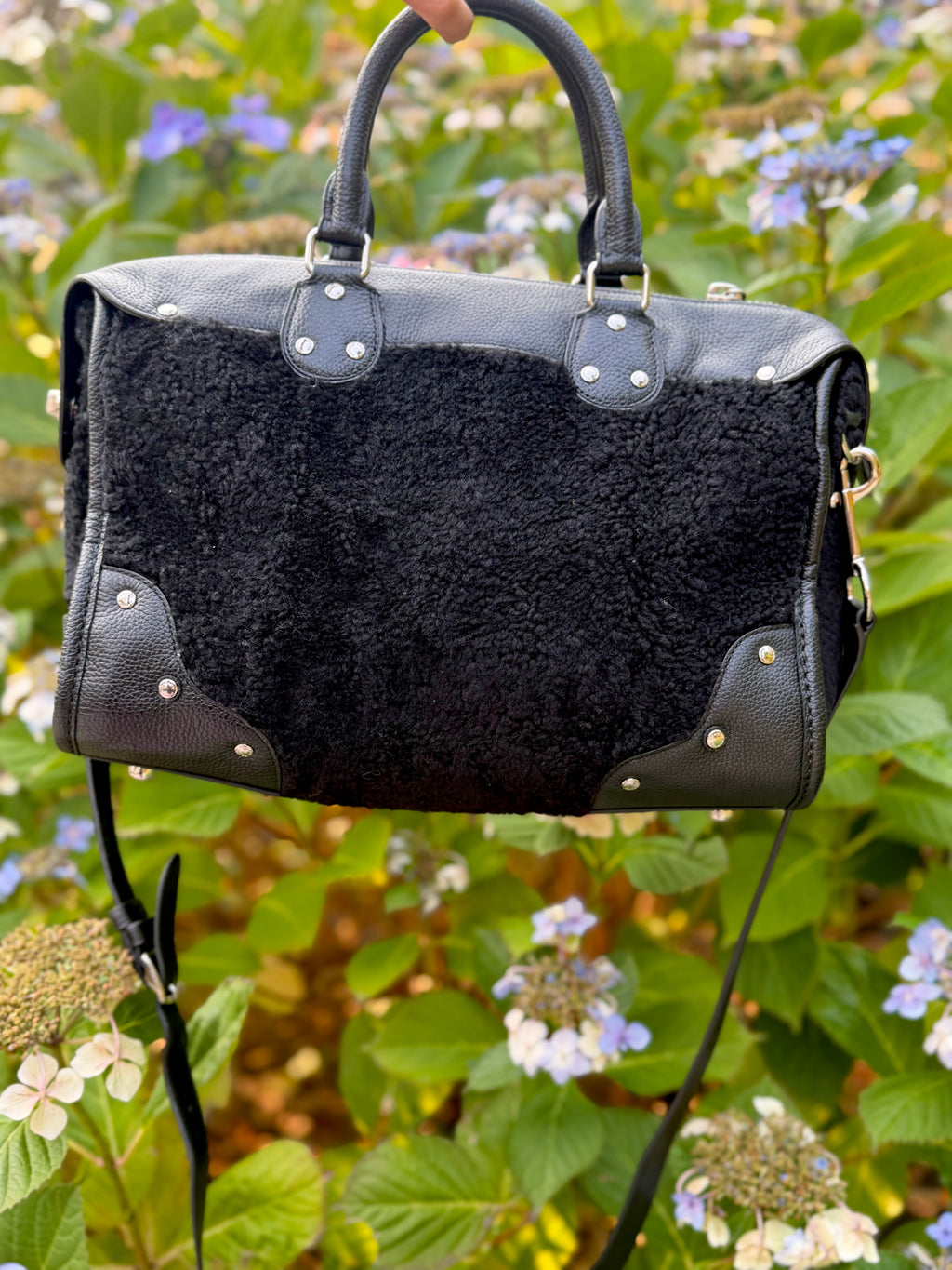 Coach Rhyder Satchel in Shearling