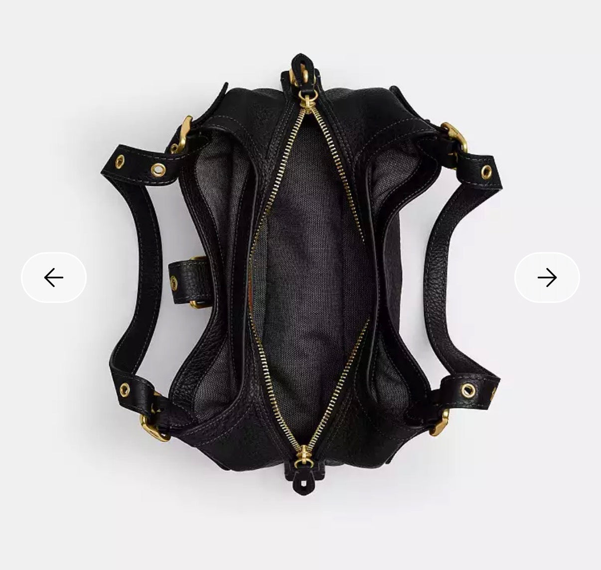 Coach Black pebbled Drifter 31