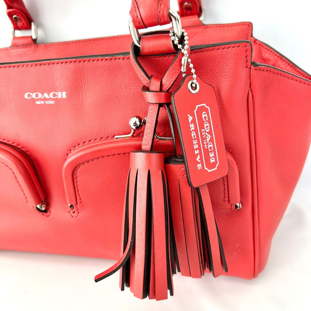 Coach Taylor Legacy Double Kisslocks Archive 21197 Coral Satchel