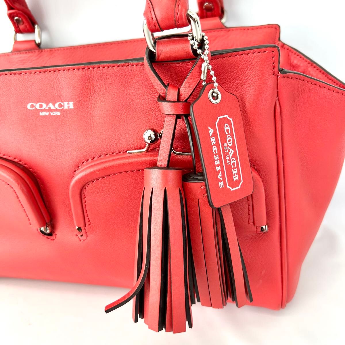 Coach Taylor Legacy Double Kisslocks Archive 21197 Coral Satchel