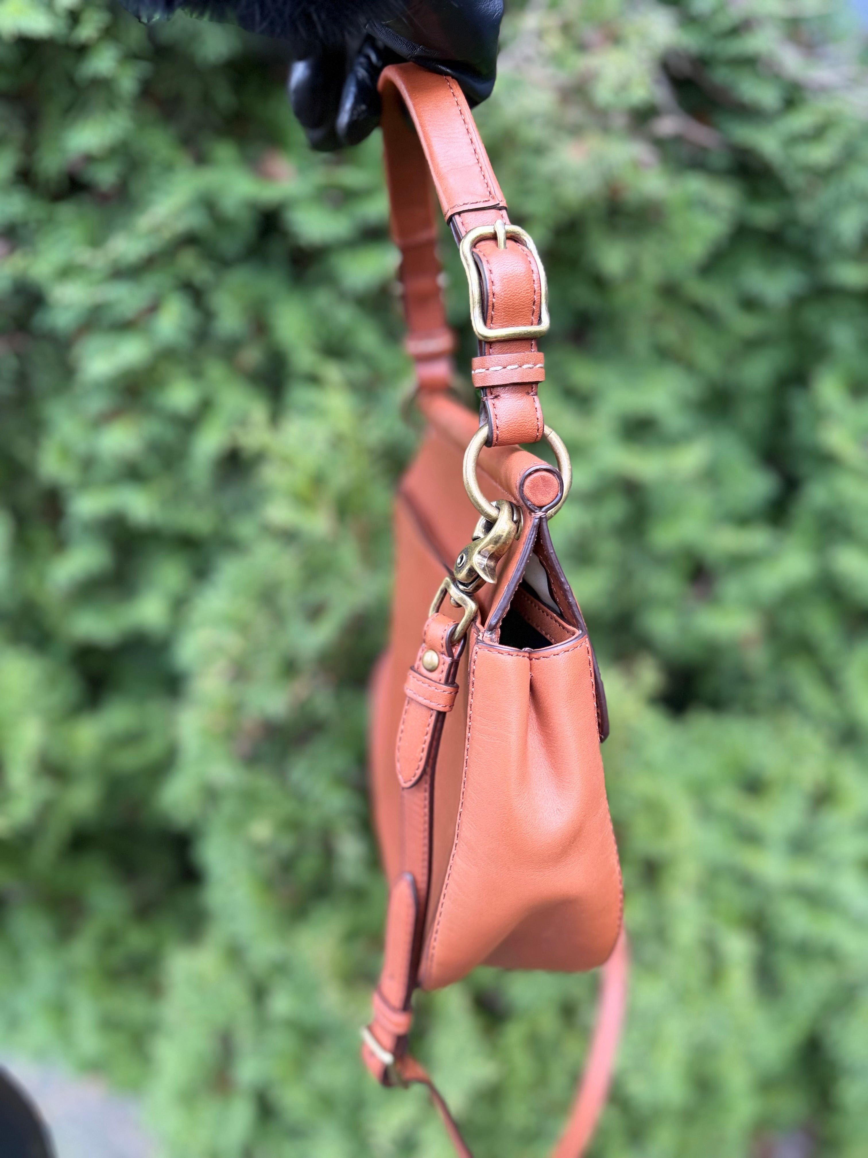 Vintage  Coach Willis Legacy 70th Anniversary Vermillion Leather Handbag 19132