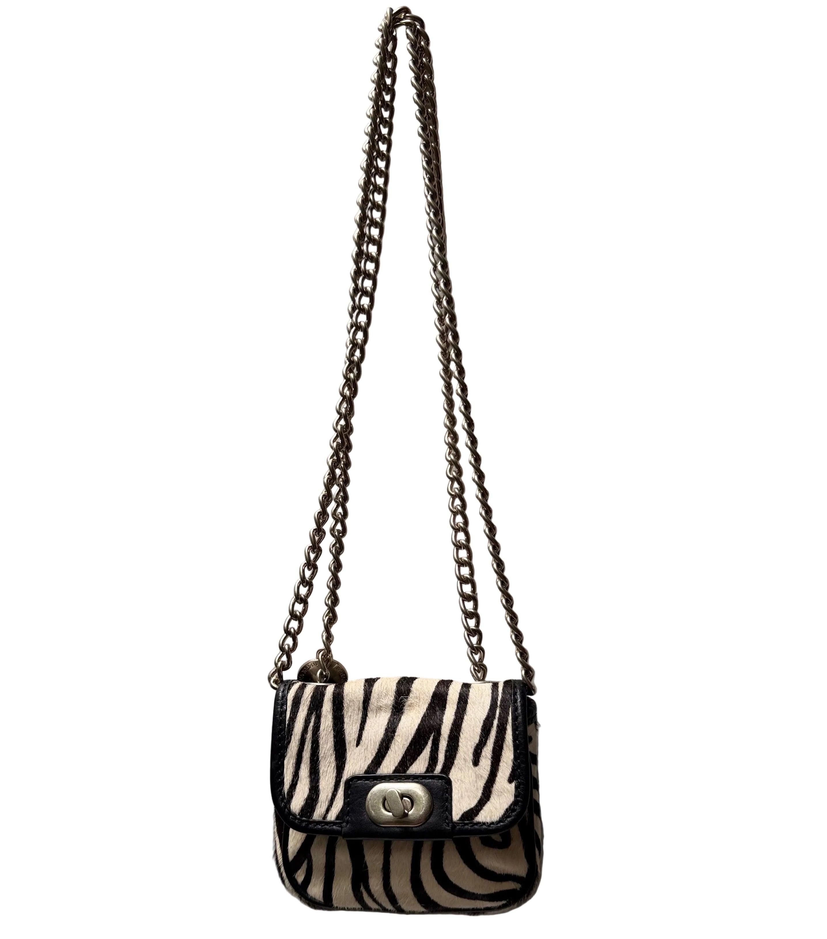 Banana Republic  Zebra Calf Hair Mini Crossbody Bag