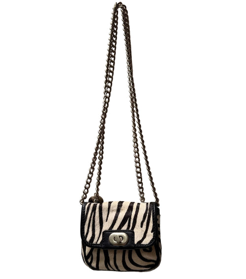 Banana Republic  Zebra Calf Hair Mini Crossbody Bag