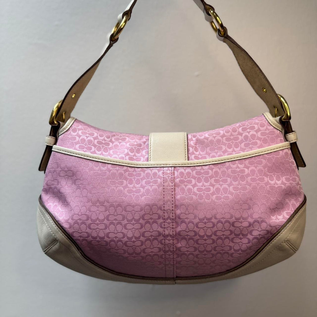 Coach Pink Signature Shoulder Soho 1456