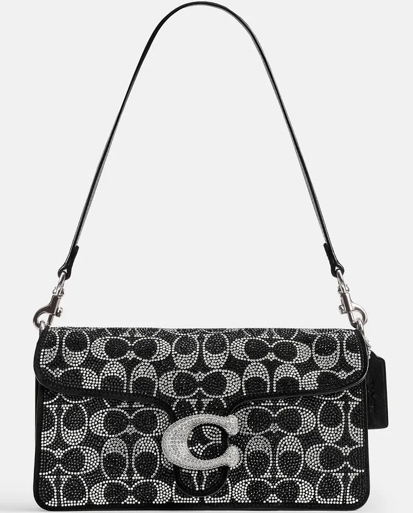 Coach Crystal Signature tabby shoulder bag 26 black
