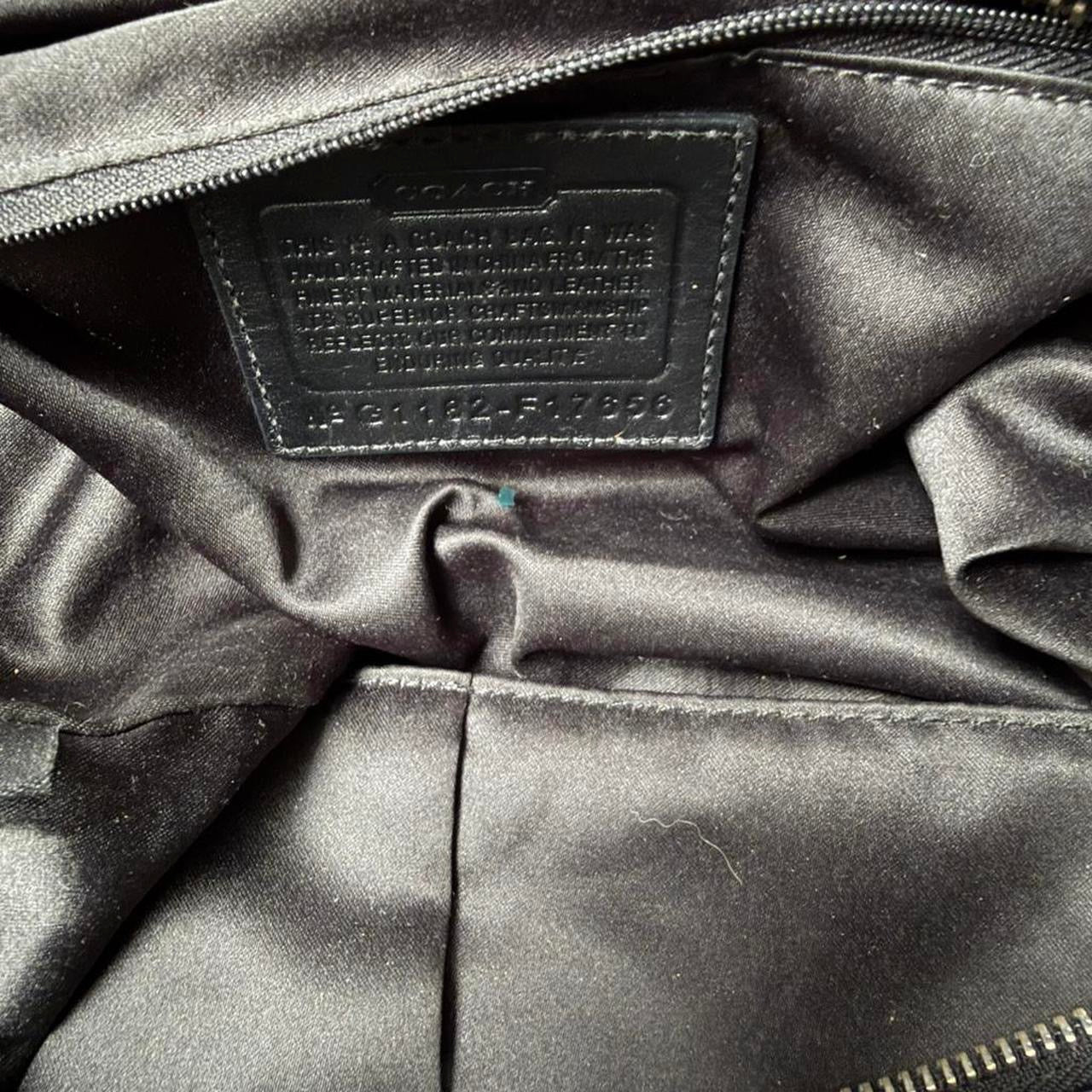 COACH Ashley Scarf print Black Leather Satchel Bag