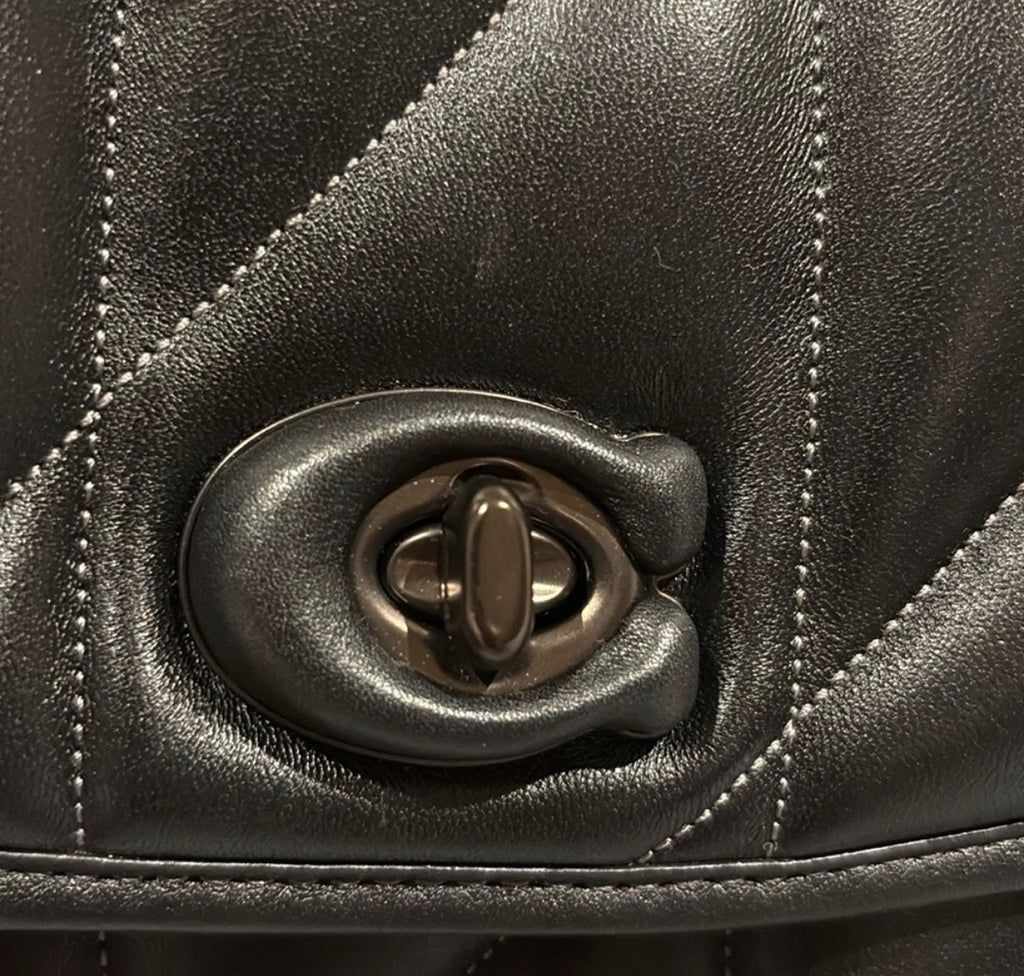 Coach Nappa Leather Pillow Madison Shoulder Bag With Quilting In Black