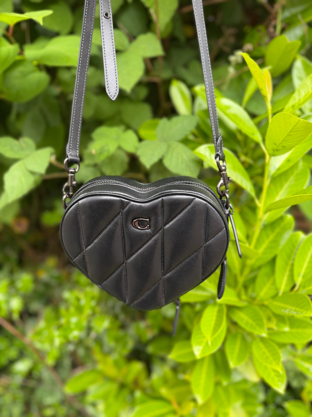 Heart Crossbody Bag with Nappa Leather Quilting