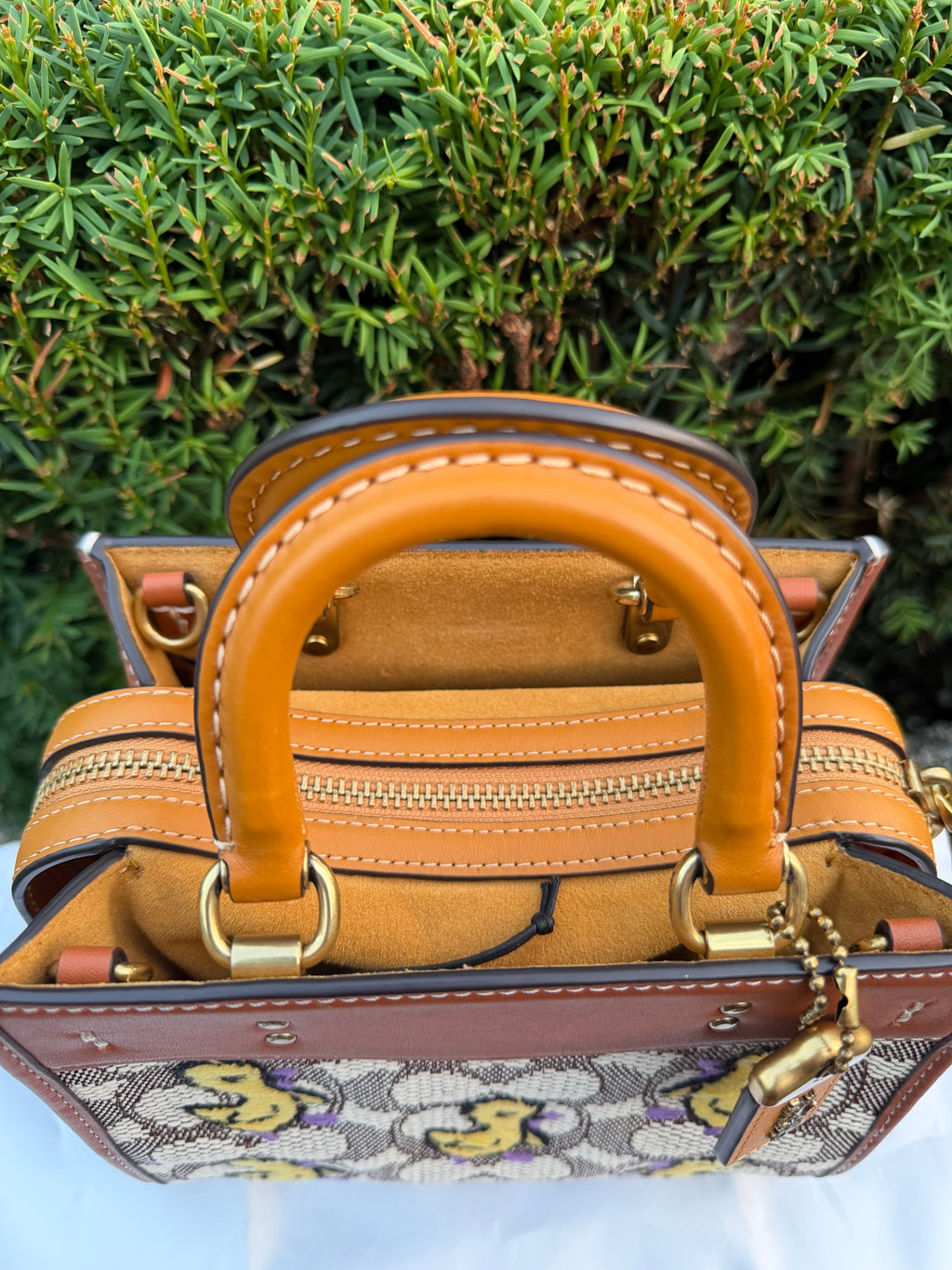 Coach Rogue 17 In Signature Textile Jacquard With Duck Motif C6164 Crossbody Bag