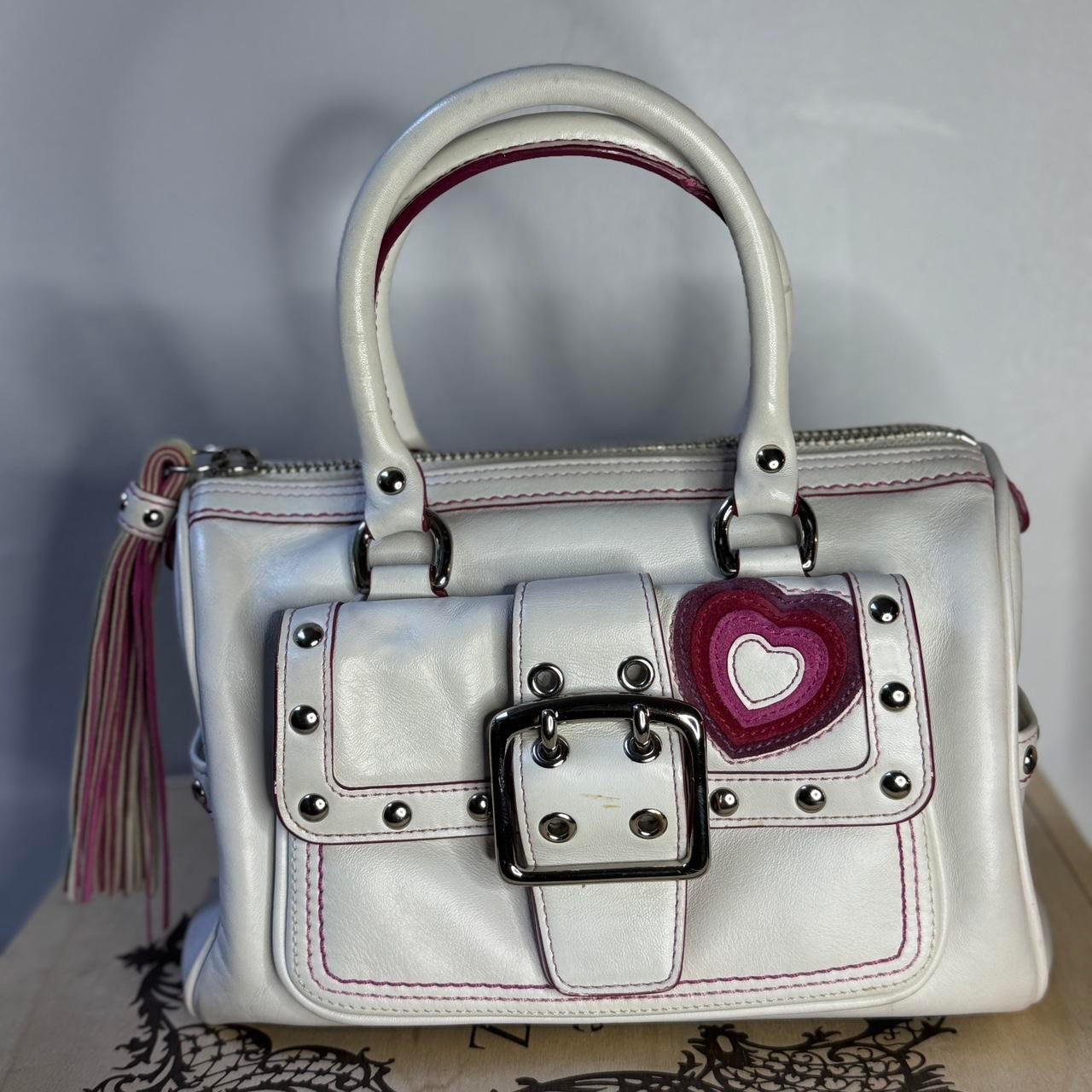 Coach Studded Mini Heart Boston Satchel & Wristlet