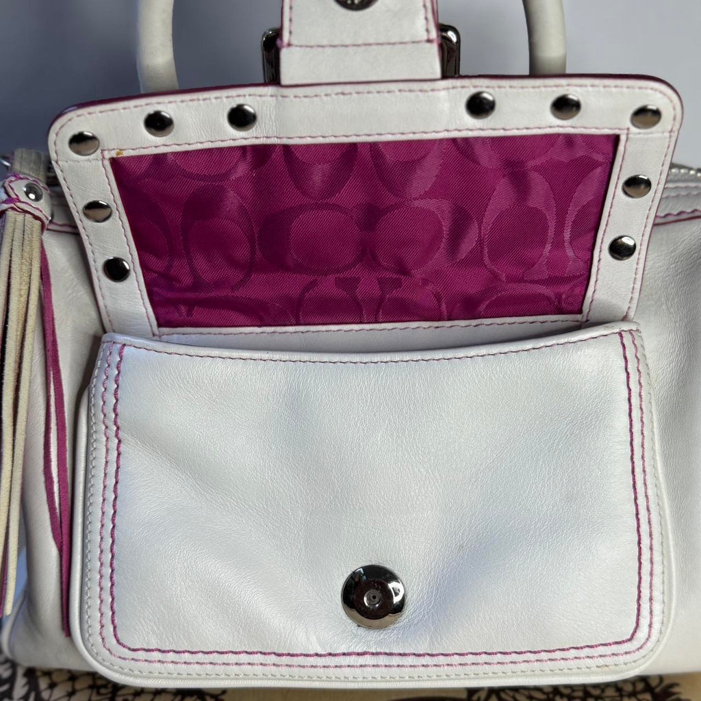 Coach Studded Mini Heart Boston Satchel & Wristlet