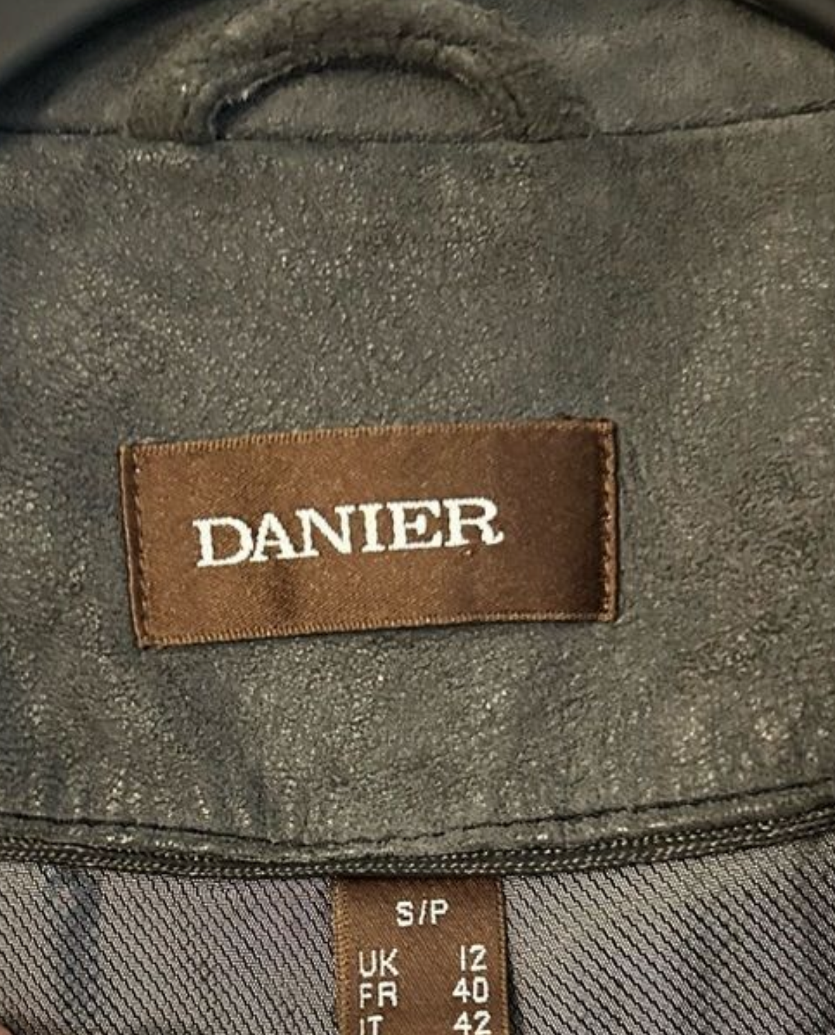 SZ SM Danier Waxed Suede Leather Trench Coat