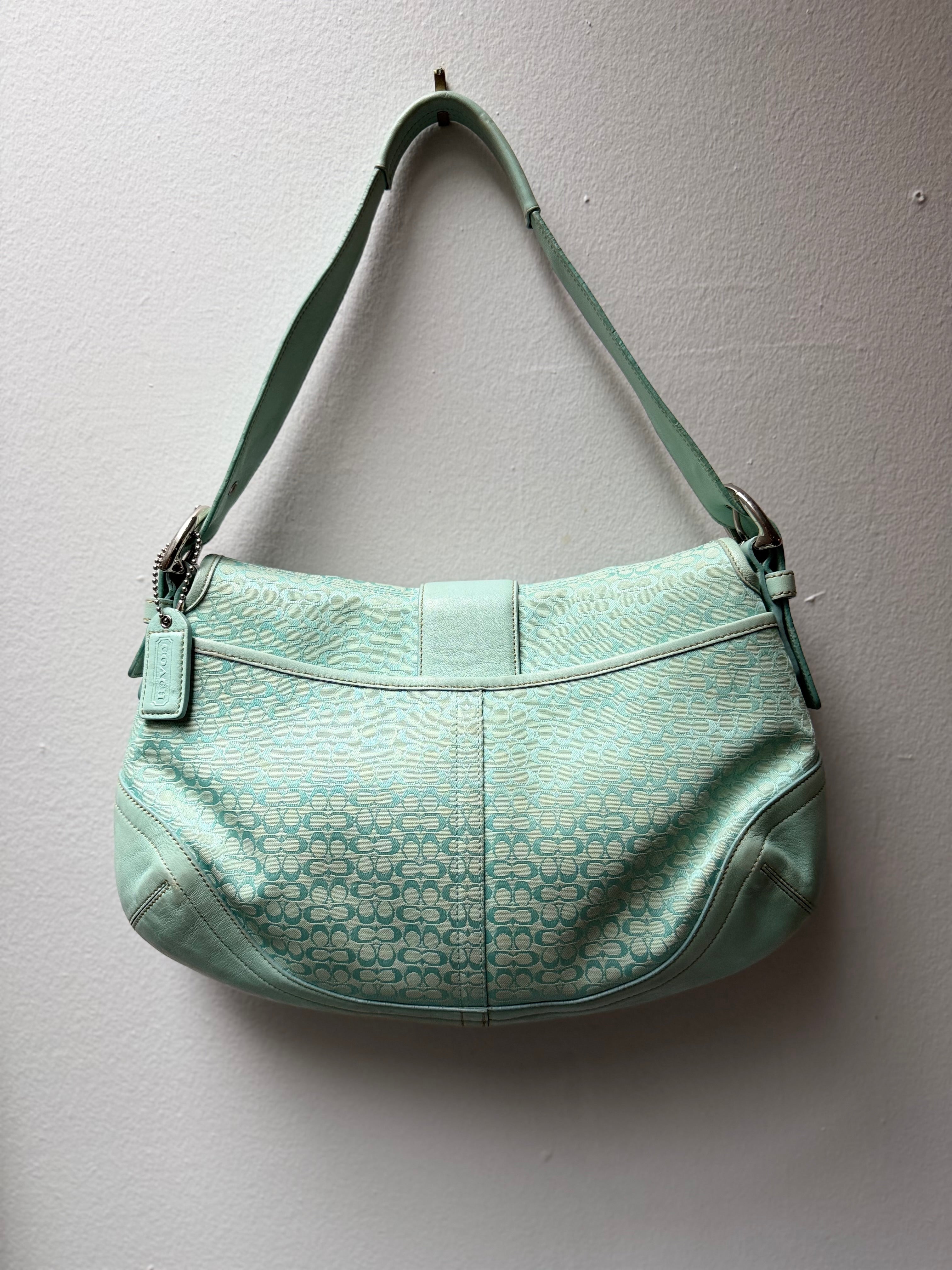 Coach Soho Bag Seafoam Blue f06808  + Wallet