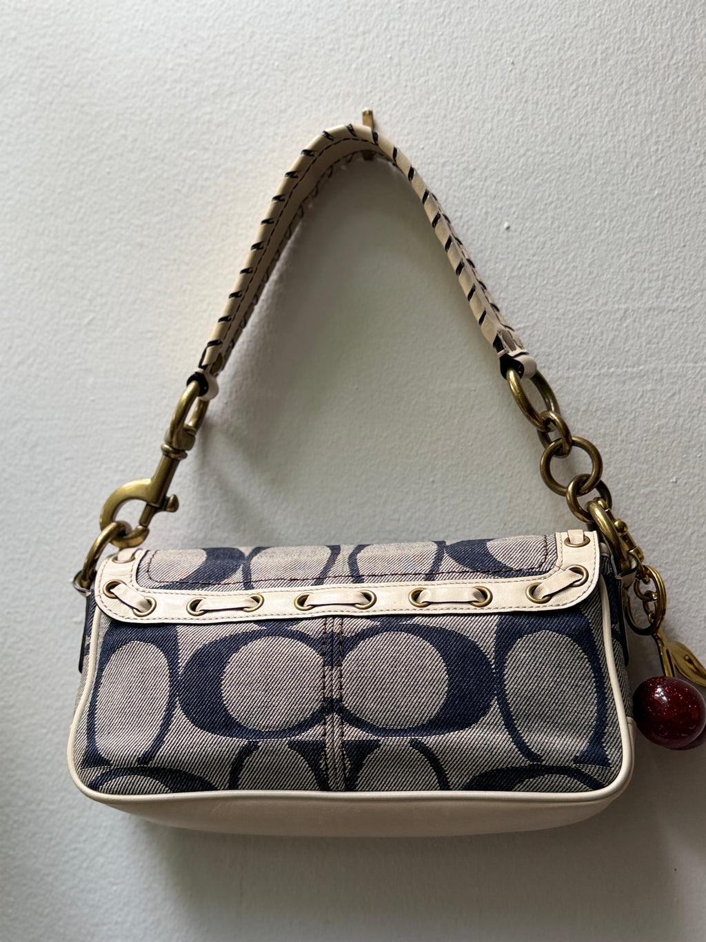 Coach signature Denim jacquard Legacy Whipstitch Shoulder bag