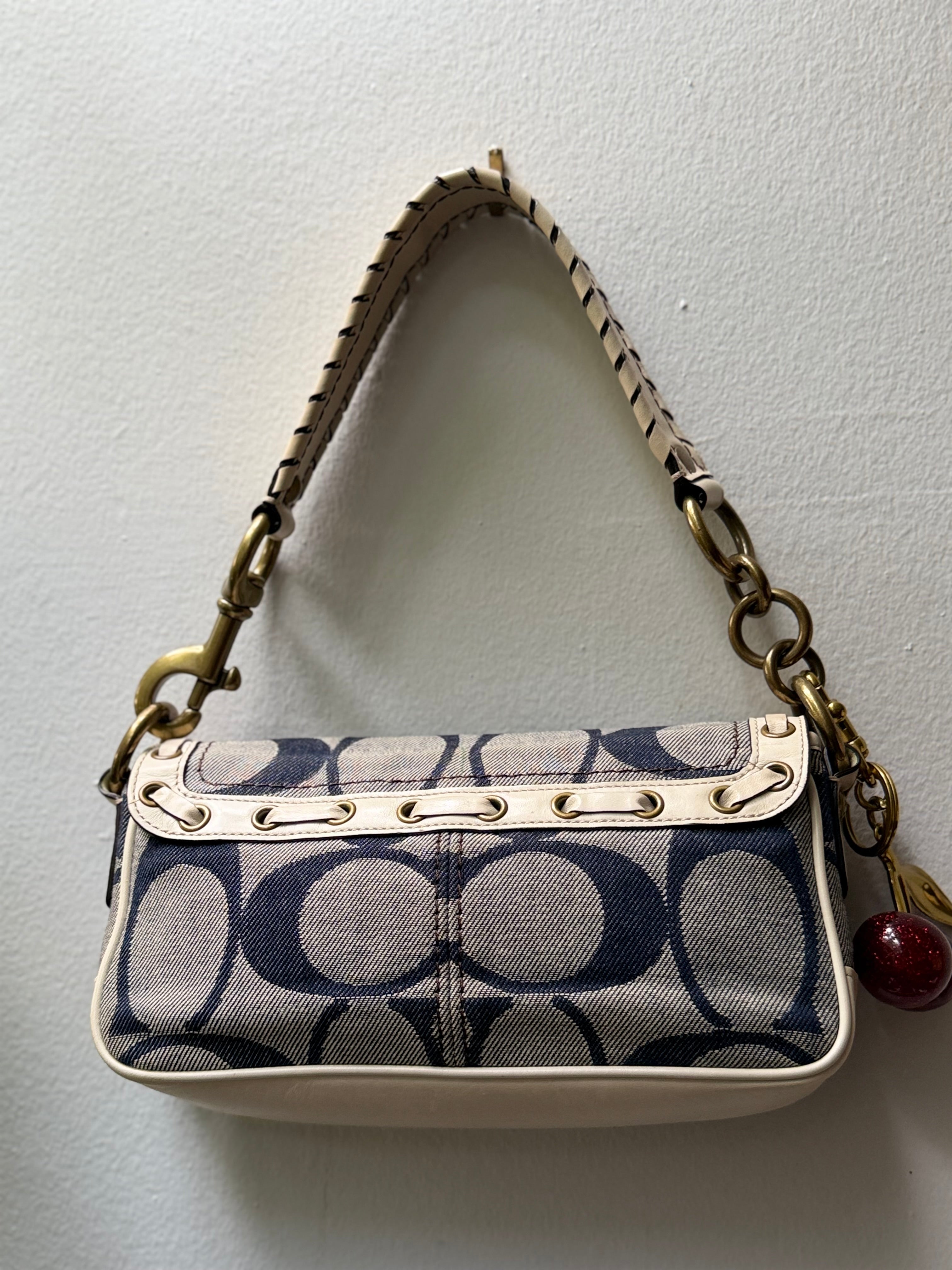 Coach signature Denim jacquard Legacy Whipstitch Shoulder bag