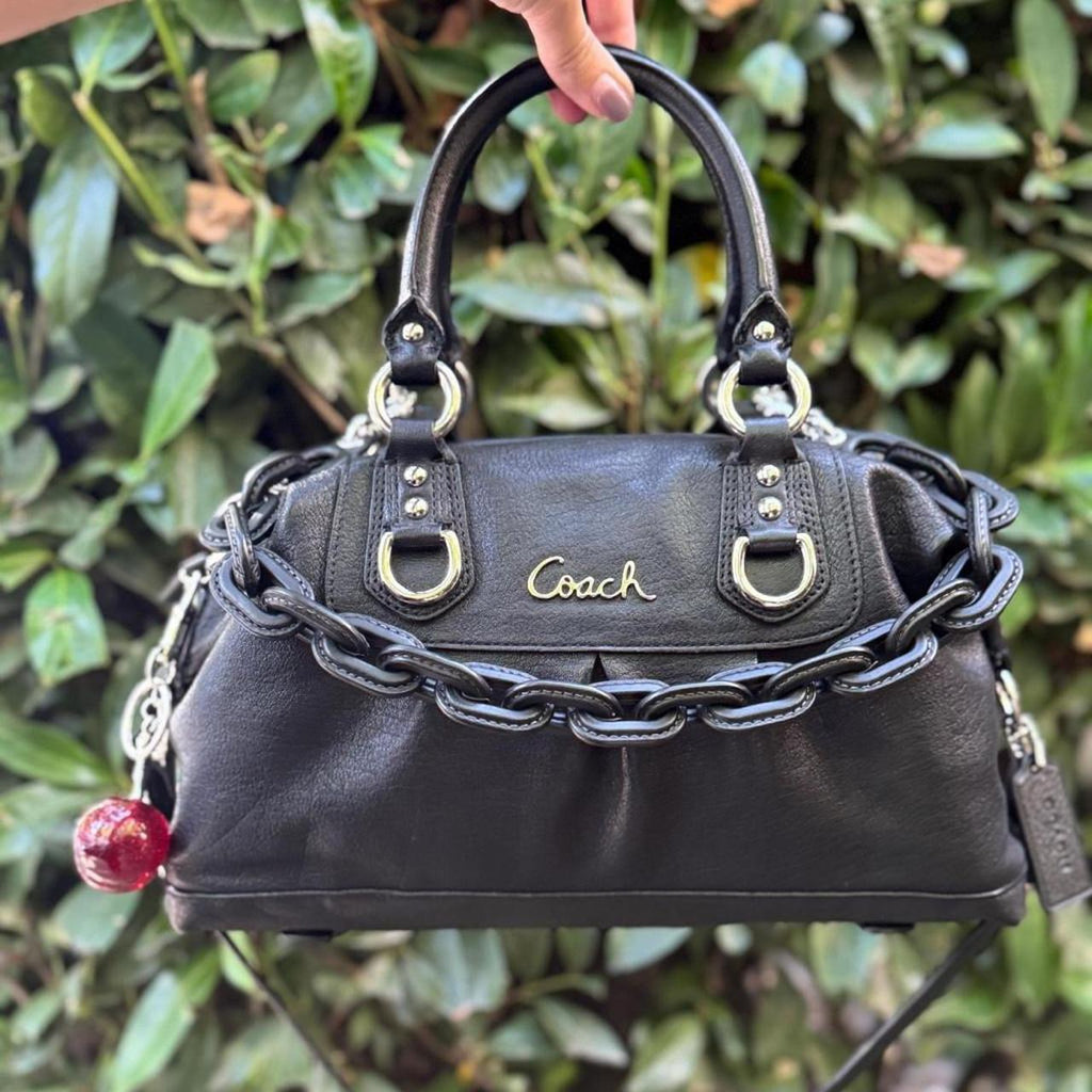 COACH Ashley #F15445 Black Satchel Bag